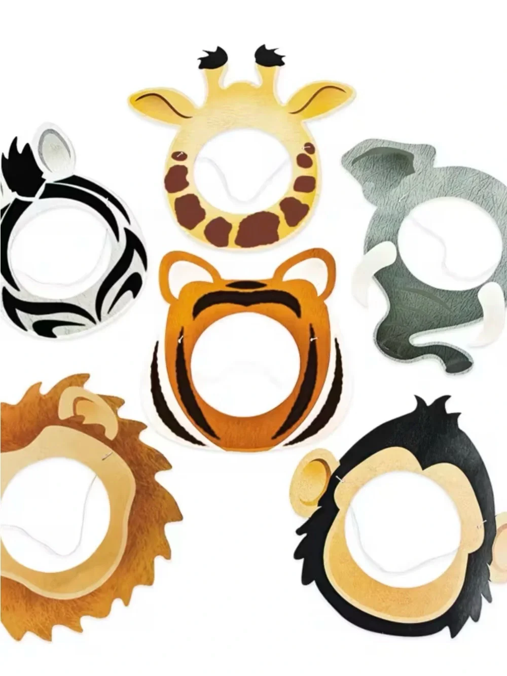 Printed Animal Face Masks for kids 12 Pc 13”
